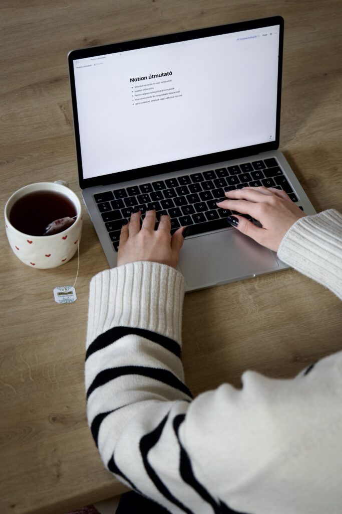 notion macbook writing